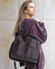 Torebka skórzana XL shopper vintage bag z kieszeniami vera pelle - MARCO MAZZINI brąz caffe