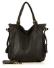 MARCO MAZZINI Miejska torba skórzana z regulowaną rączką old leather handmade czarna